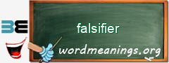 WordMeaning blackboard for falsifier